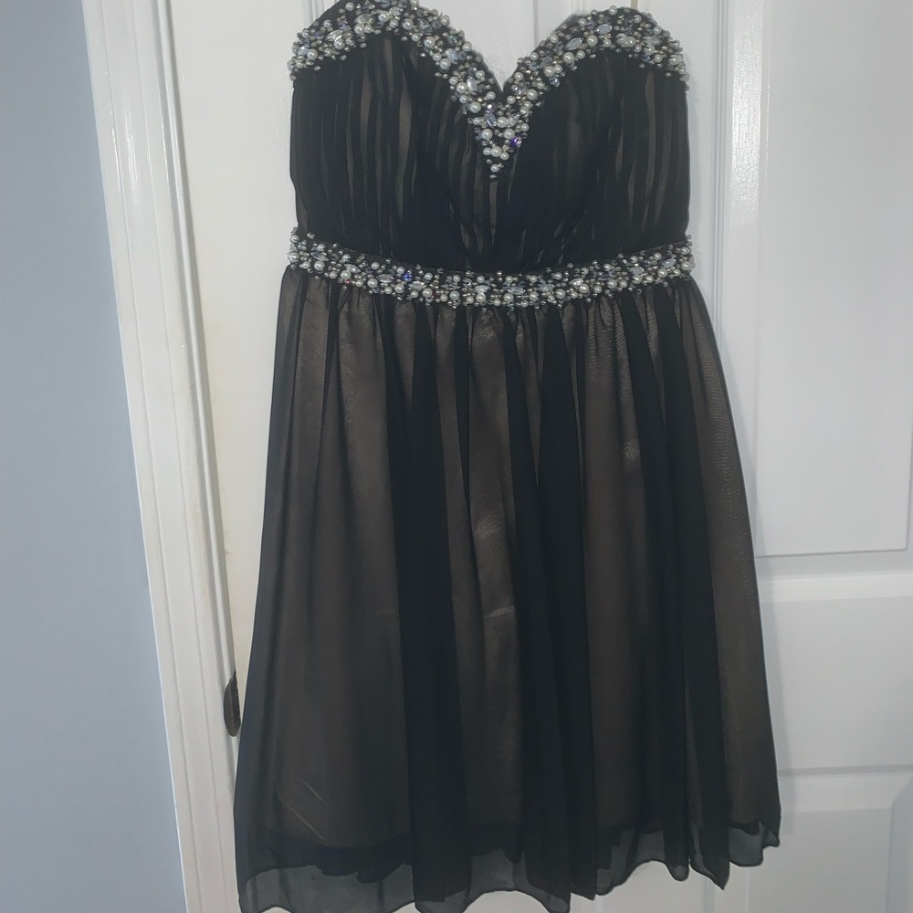 Black mini dress